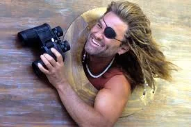 Kurt Russell on the set of Guardians of the Galaxy 2