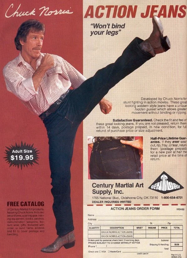 I was wearing these while watching Sidekicks. Didn't aid in my enjoyment, frustratingly enough.
