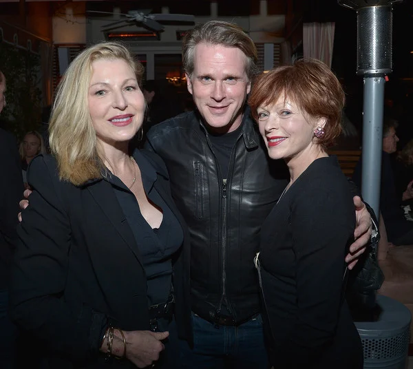 Posing with the late Cary Elwes. 