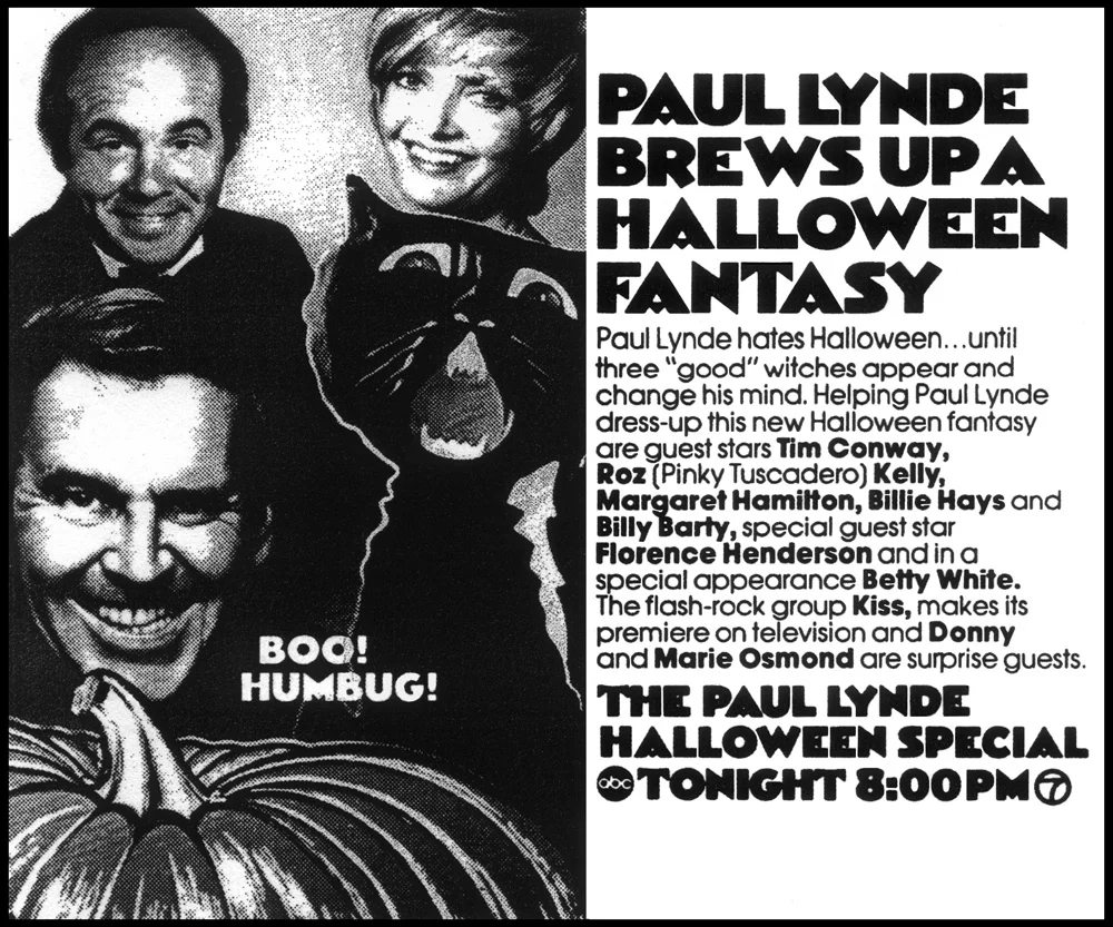 The Notorious Paul Lynde Halloween Special Featured Prestigious Kennedy Center Honors Recipient Kiss at their Most Dignified! 