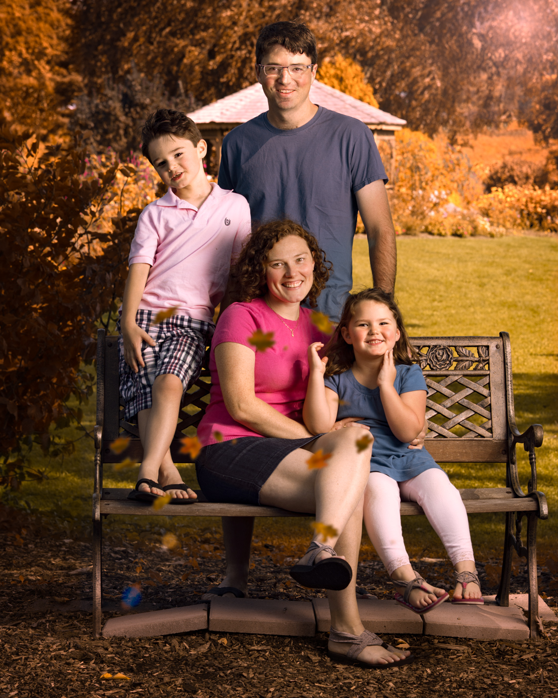 Family Portrait at Cutler Gardens in Binghamton NY