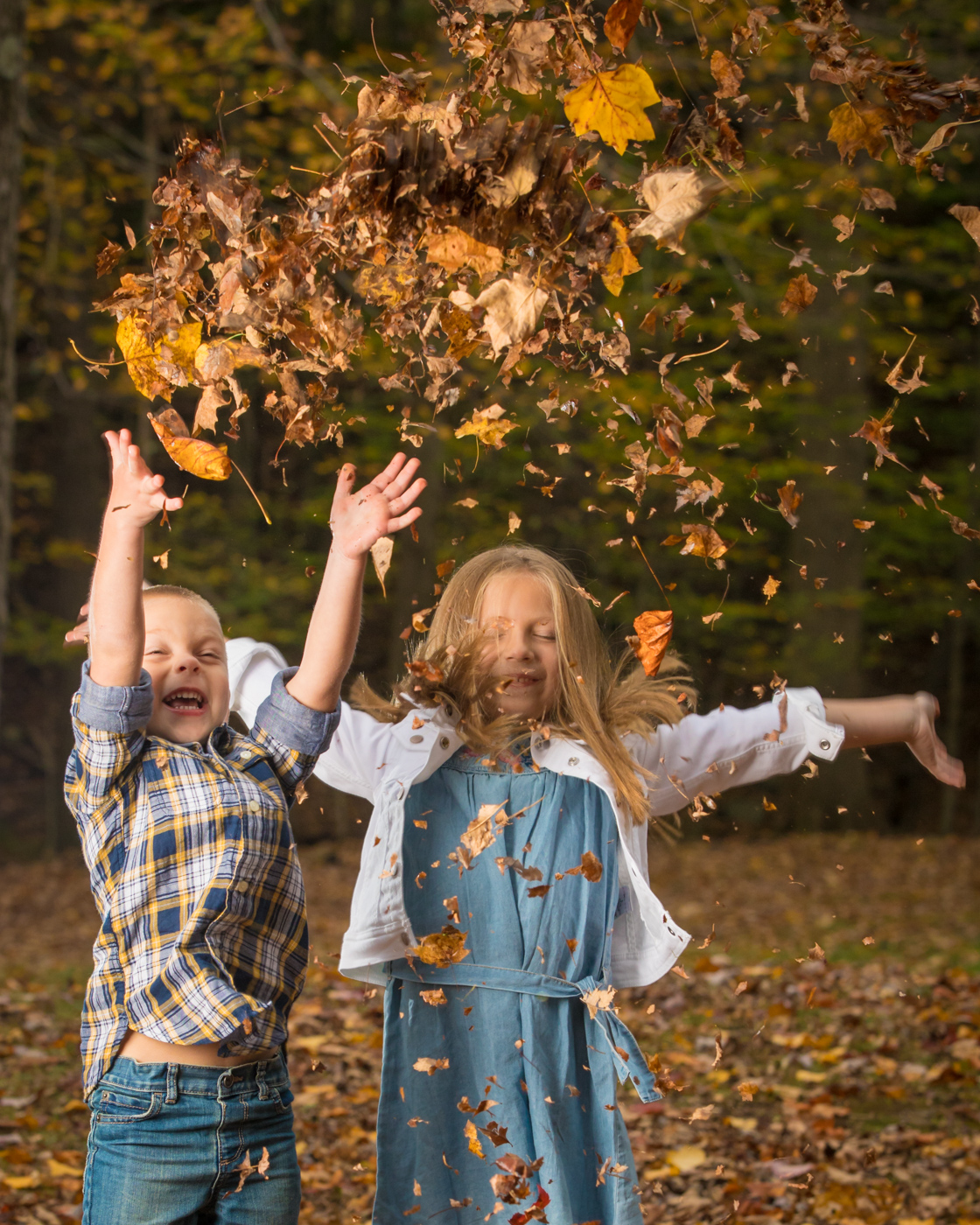 Fall Family Portrait at Stair Park in Vestal NY