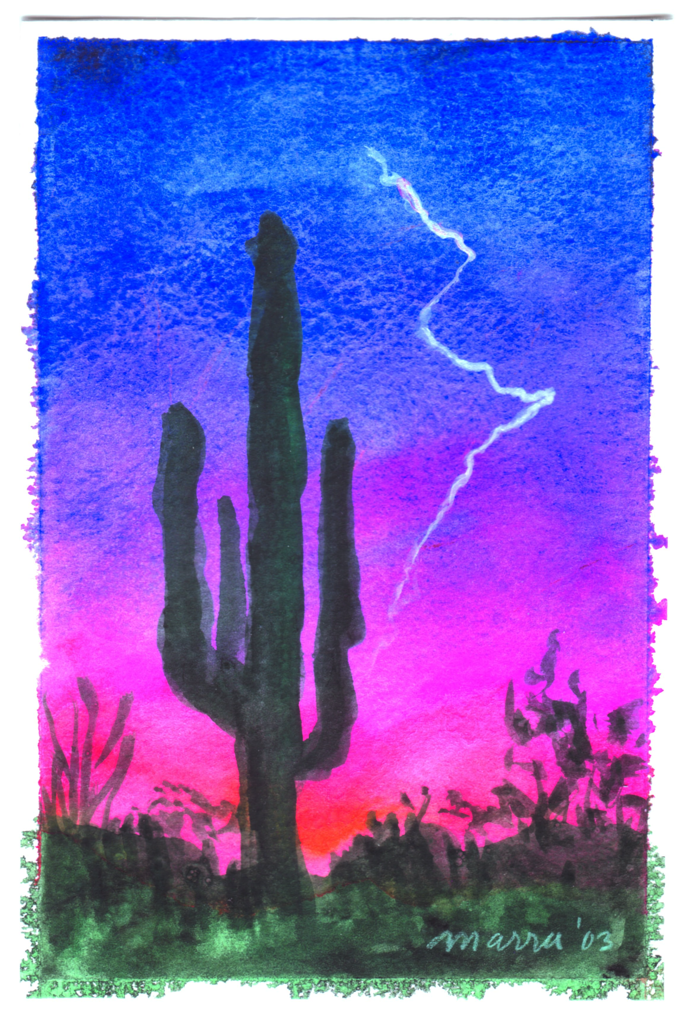 Evening Desert Storm (4"x7")