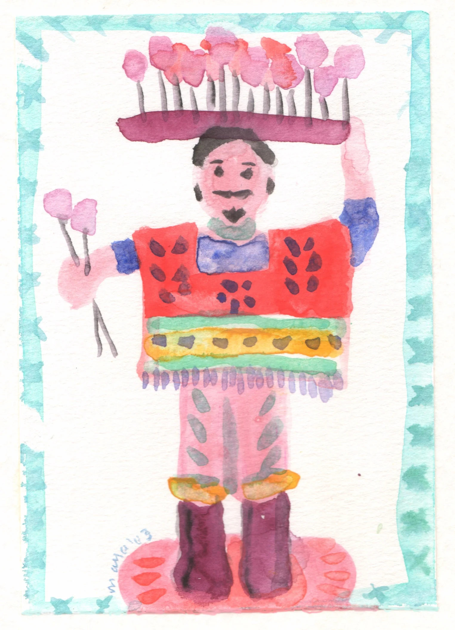 Mexican Vendor (4"x7")