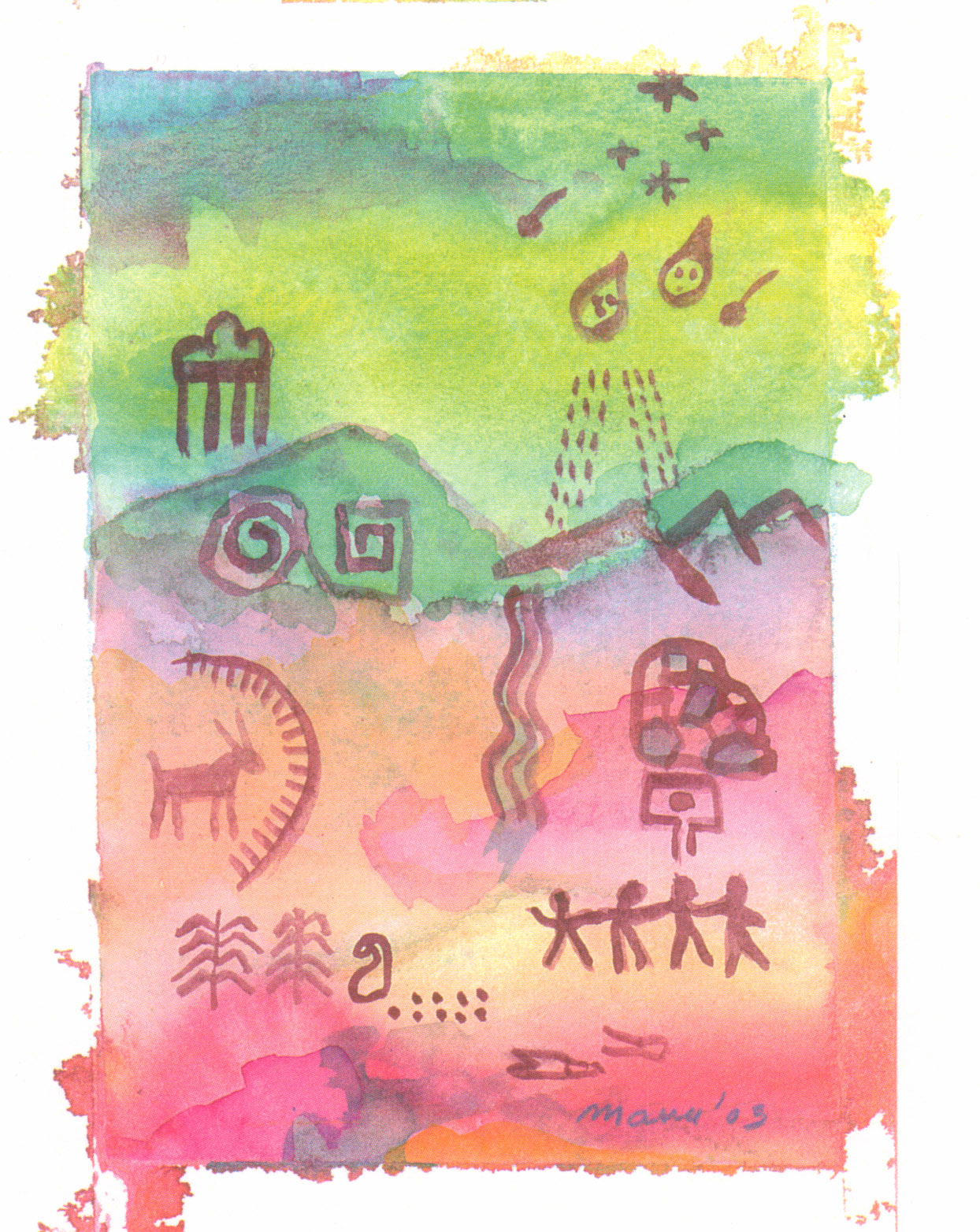 Indian Symbols and Petroglyphs (4"x7")