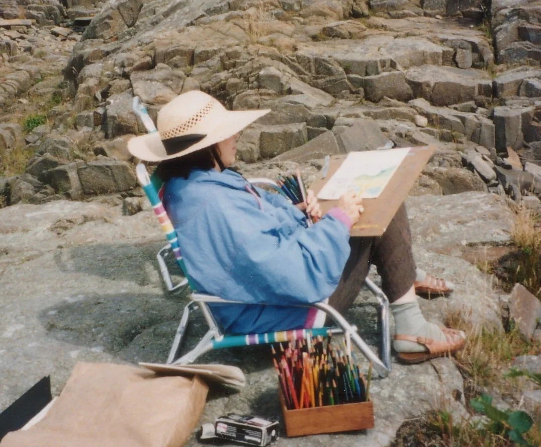 Sketching with pencils in Nova Scotia
