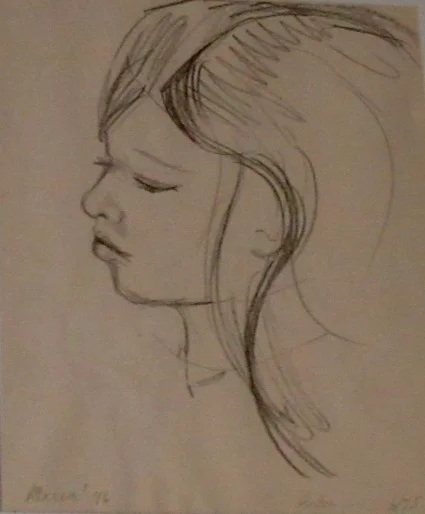 Quick Sketch of Pilar (9.5"x7.5")