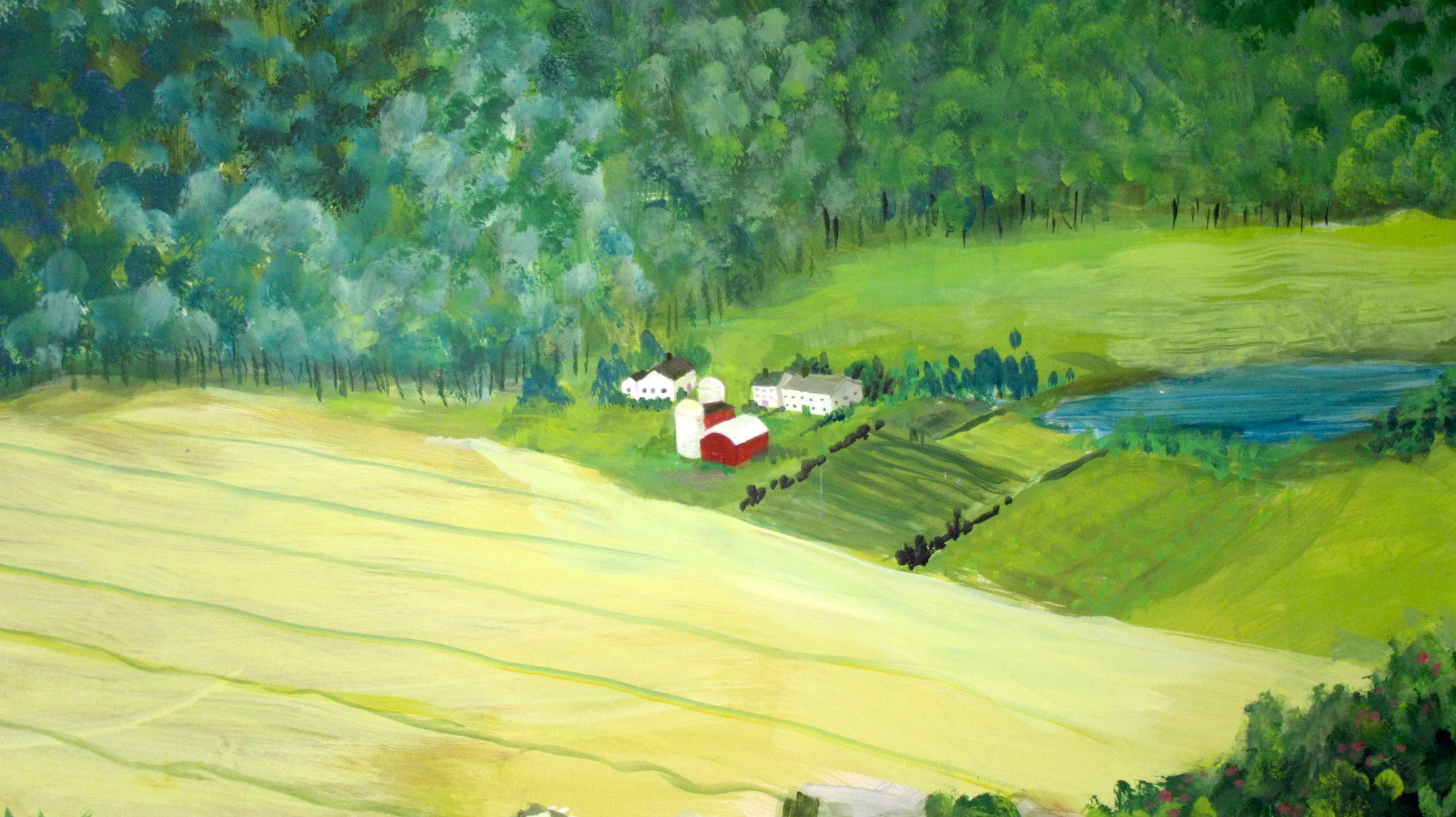 Train mural (farm detail)