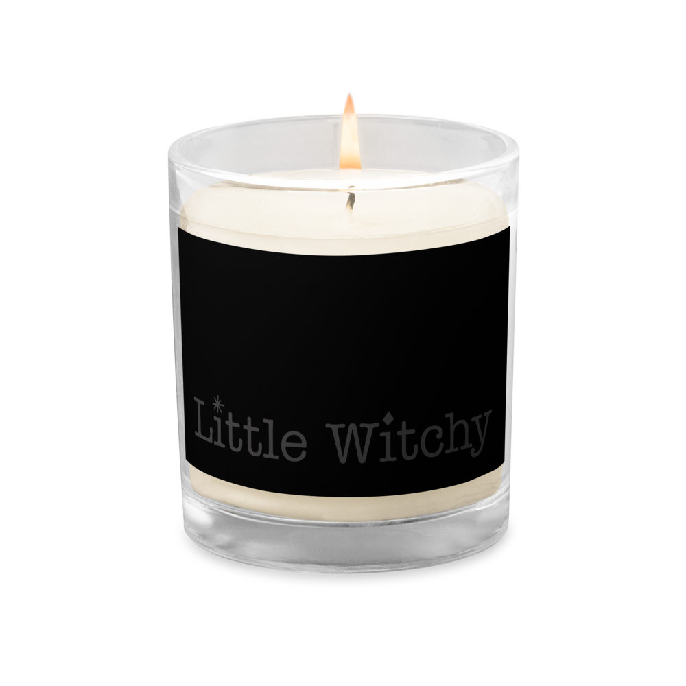 Little-Witchy-glass-jar-soy-wax-candle-white-front-lit.png