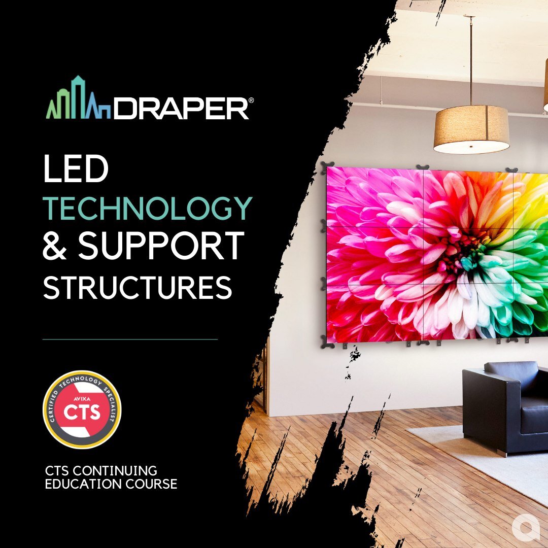 Did you know? Draper Inc. offers the CTS course &quot;LED Technology and Support Structures&quot;! 

Expand your knowledge on LED technology and discuss the elements of a proper support structure in this class while you earn CTS renewal credits. This