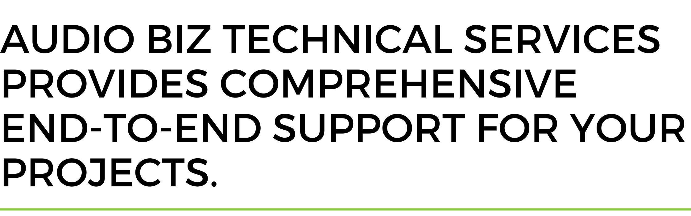 Technical Services — Audio Biz