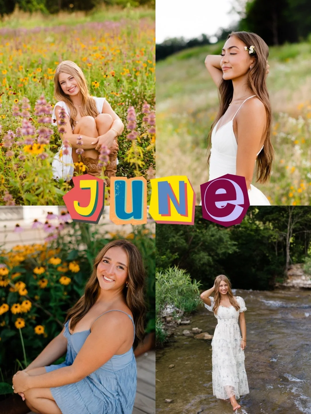 Are you a 2027 senior and ready to book your senior photos? June-October is booking up FAST right now! Here are just a FEW examples of what your session could look like in the next few months&hellip; every season/month brings something different to t