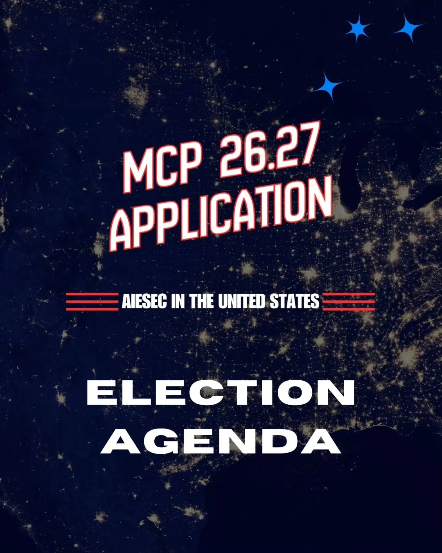 Hey AIESEC!!!

MCP Election is TOMORROW and we can't wait to share this momentous occasion with you ✨️

Here is the agenda so you can follow along. Make sure to join the live in order to see who is elected MCP 26.27 ❤️🤍💙