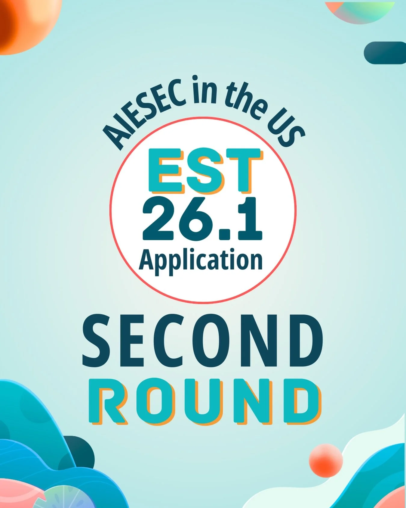 Missed the first round? You&rsquo;re in luck, EST applications are open again! Tell a friend to tell a friend 📢

 Get ready to join a team creating an impact beyond borders 🌎

What do you say?!

Application booklet: https://aiesecushub.org/est-261
