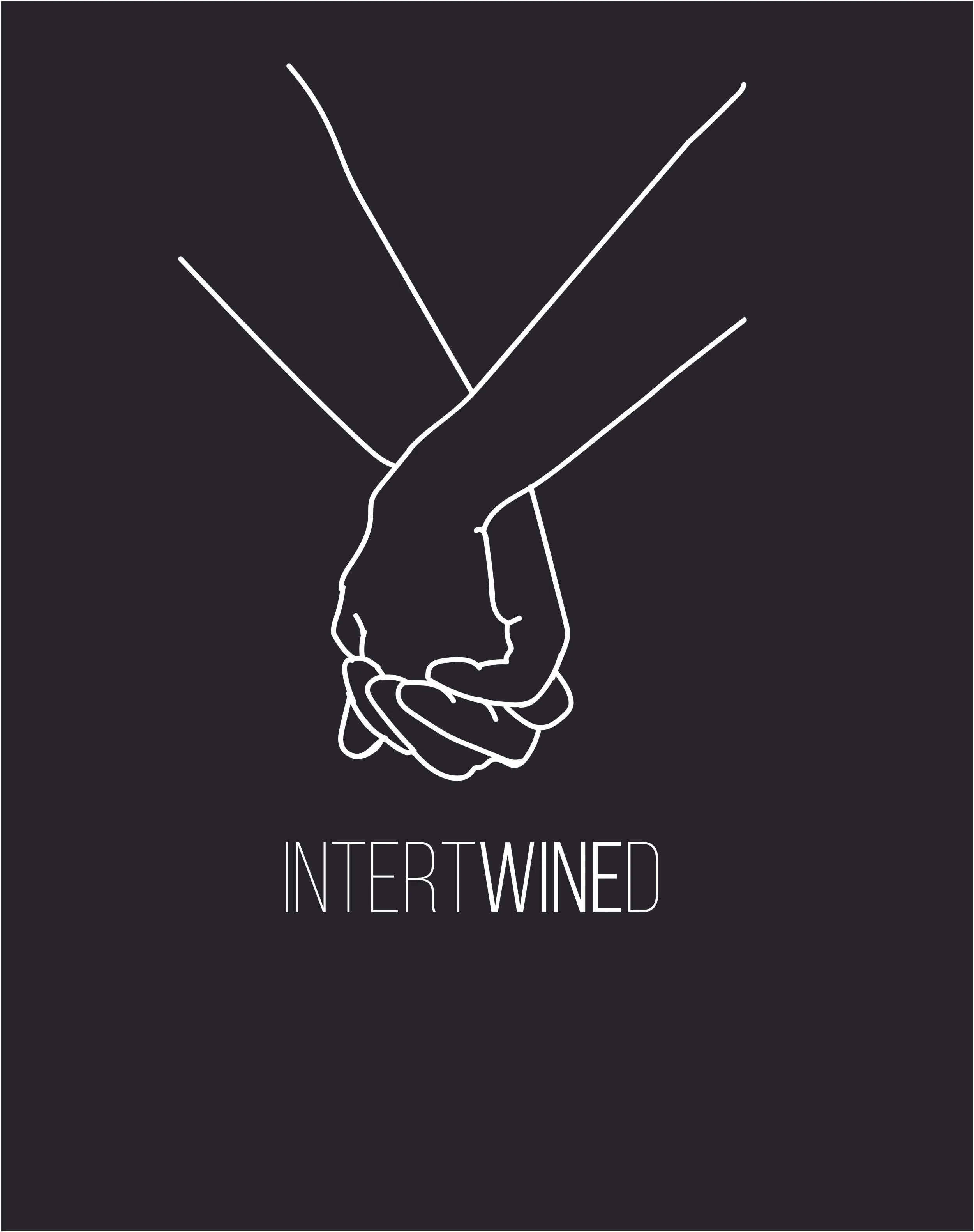  INTERTWINED is a wine company I made up and designed a label for. My label was inspired by the intimacy that comes with drinking a bottle of wine.&nbsp; 