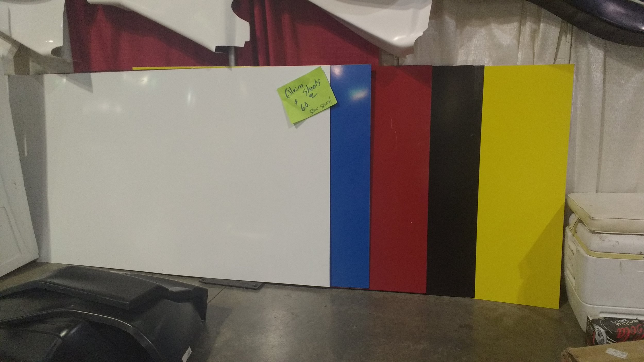 Now in stock 4x8 Aluminium sheets. You can come by the shop and buy our extra sheets if you want to build your own body. Give us a call ahead of time to make sure what you need is in stock! Price per sheet - $60