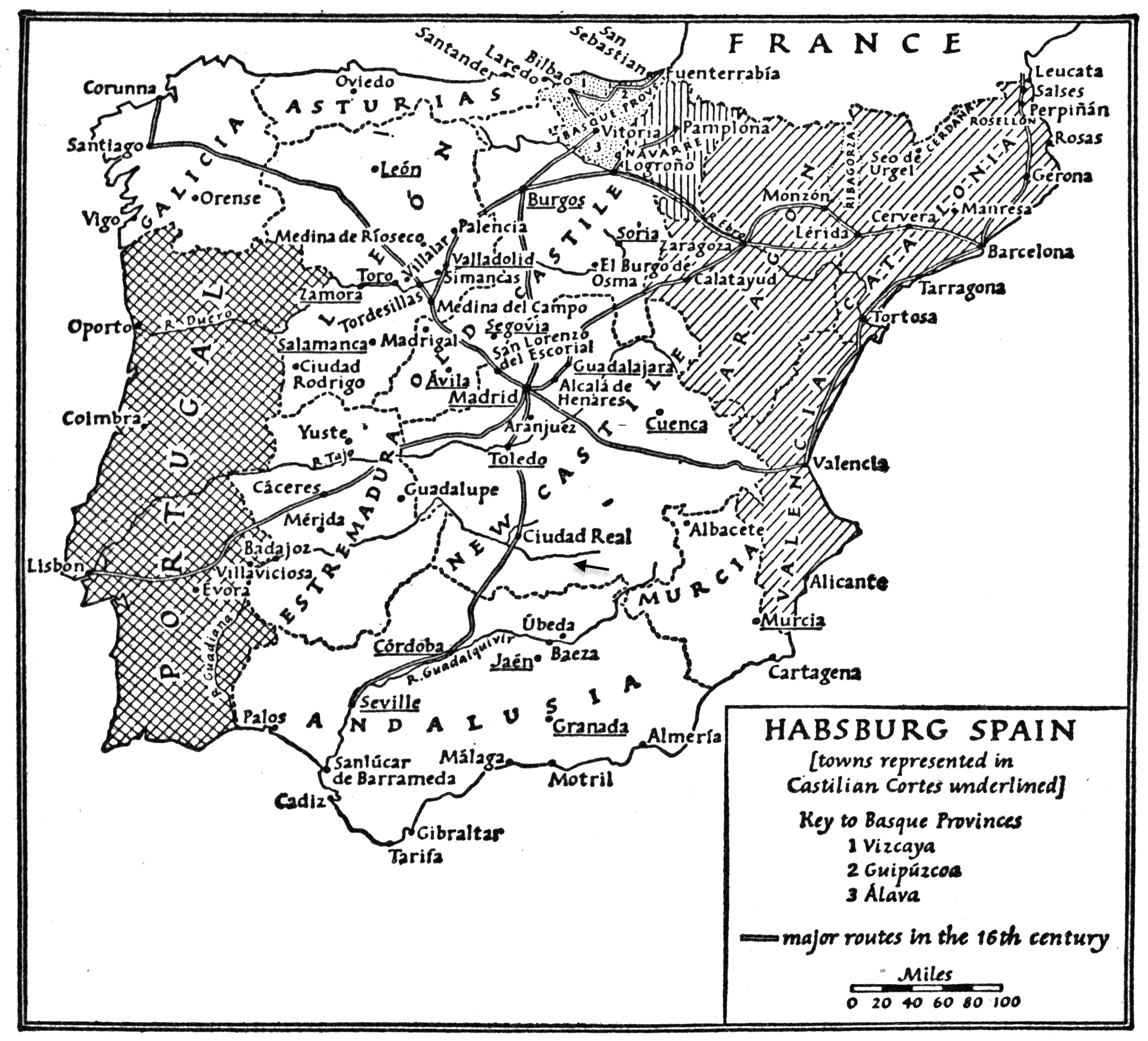 16 - Map of Spain 1720