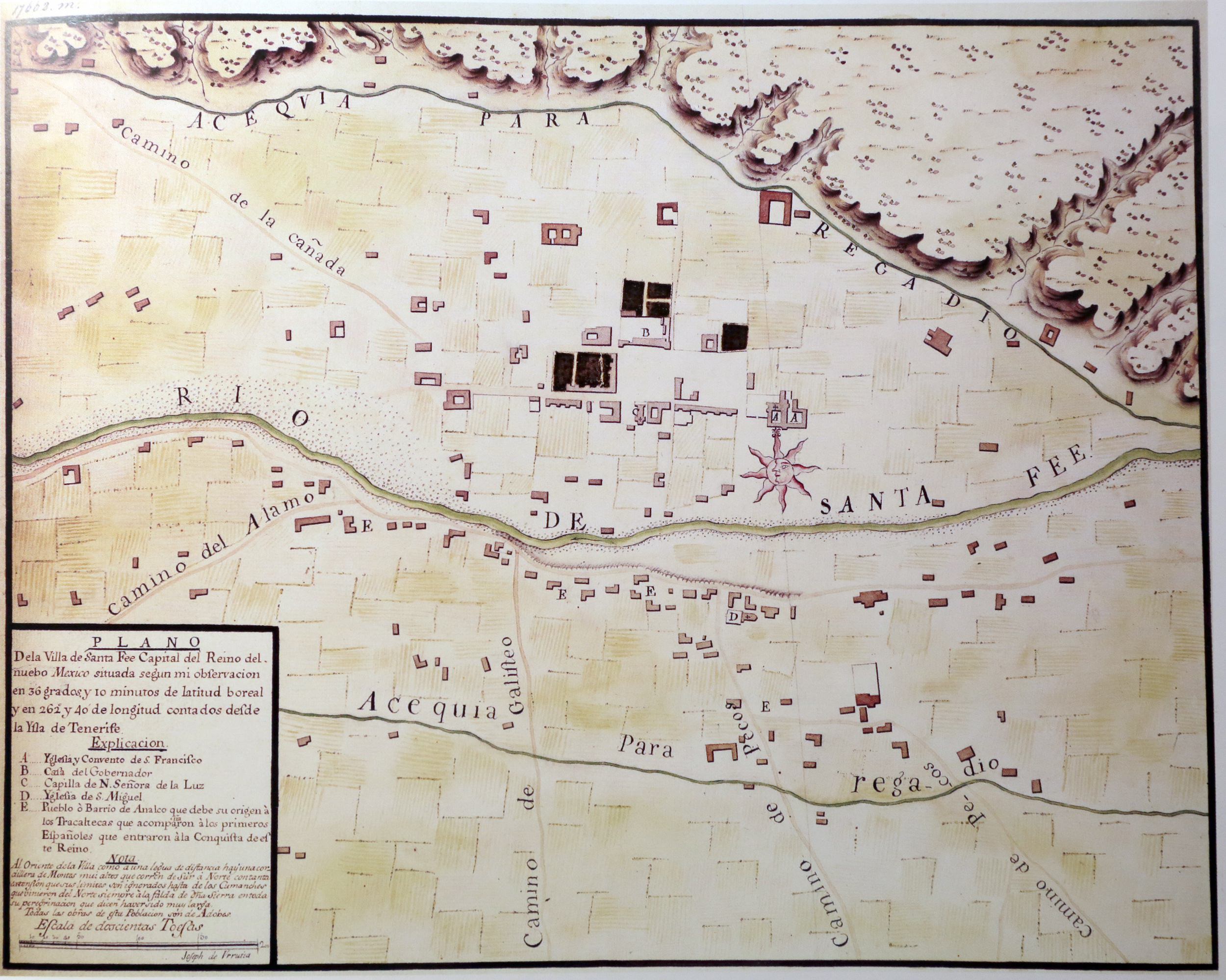 Map of Santa Fe, 1767