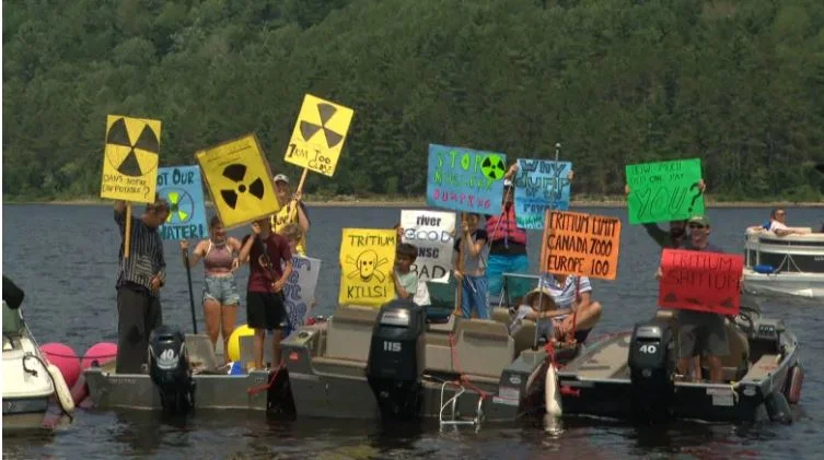 Protesters take to the water against Chalk River nuclear disposal site