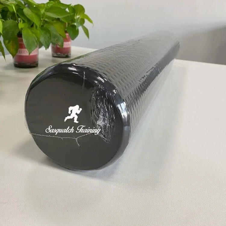 Image shows a Sasquatch Training medium density three foot long foam roller with logo in new packaging