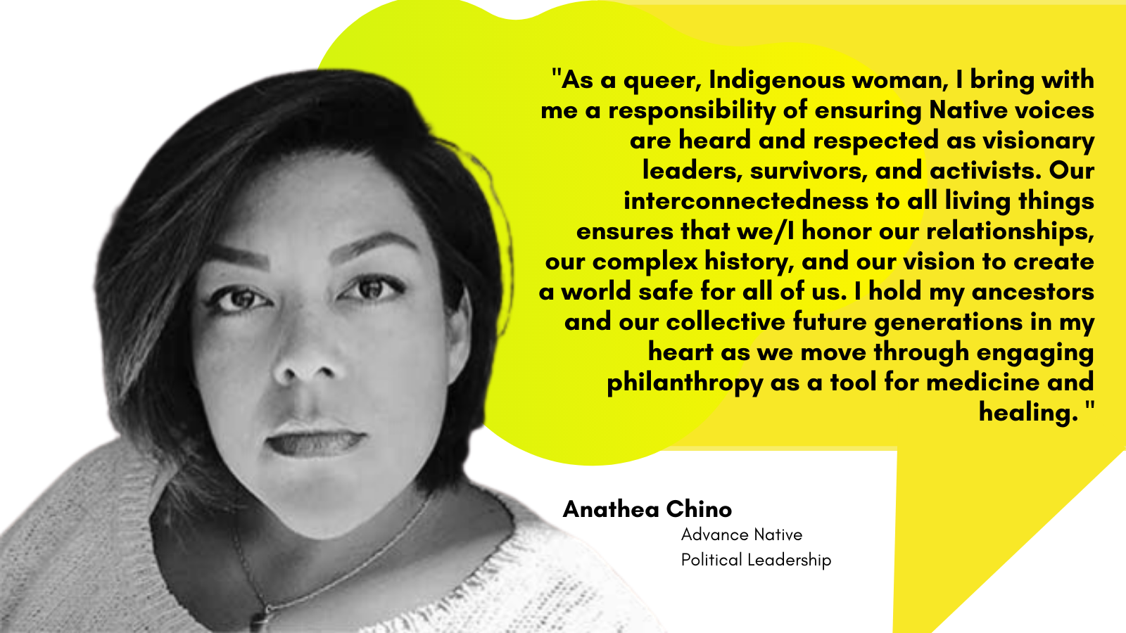 Anathea Chino, Advance Native Political Leadership