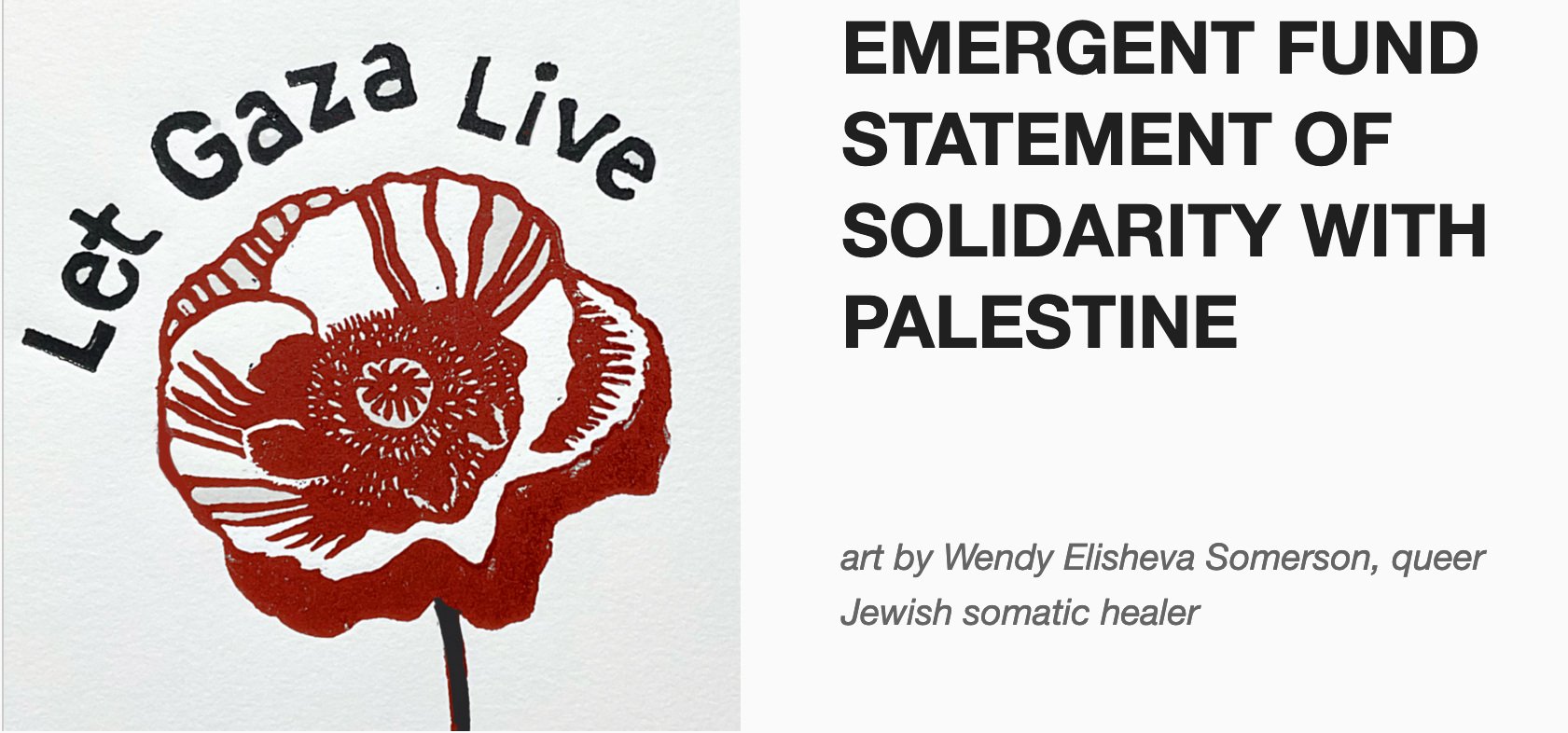 Solidarity with Palestine. Oct. 14, 2023.