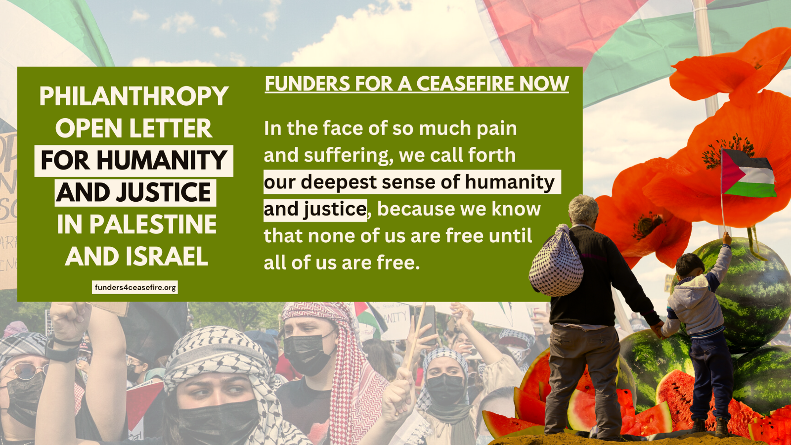 FUNDERS FOR CEASEFIRE NOW LETTER