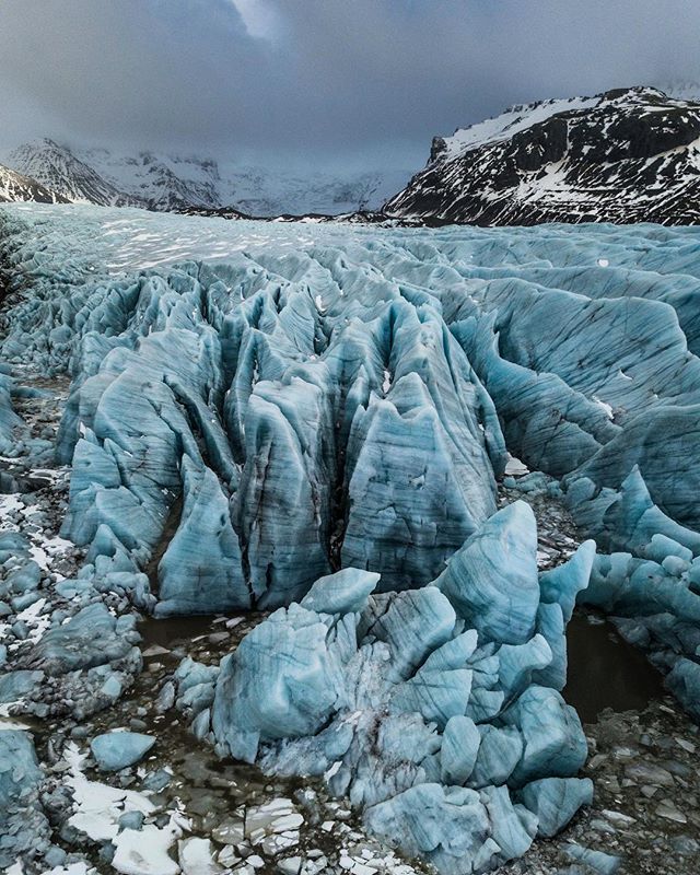 The worst part about Iceland is the incessant 40 mph wind and rain / snow. The best part are the amazing natural features including glaciers and waterfalls. &bull;
&bull;
&bull;
&bull;
 #droneoftheday #dji #djimavicpro #djiglobal #dronestagram #drone