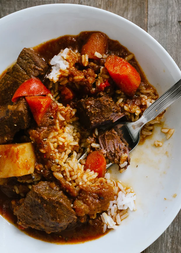 Mechadong Carne (Filipino braised beef)