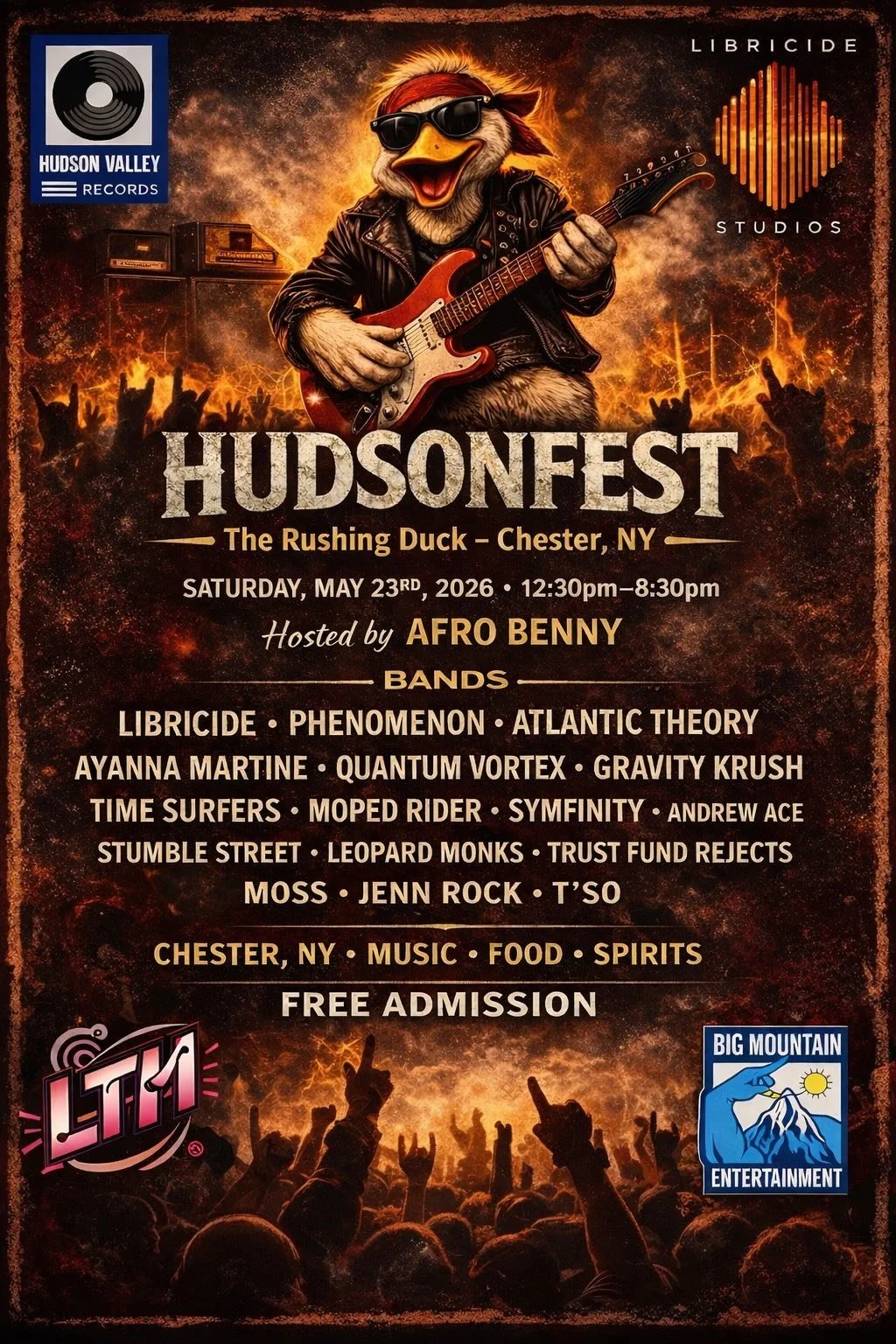 LIBRICIDE RETURNS TO SECOND ANNUAL HUDSONFEST IN CHESTER, NY | SAT 5/23/26
