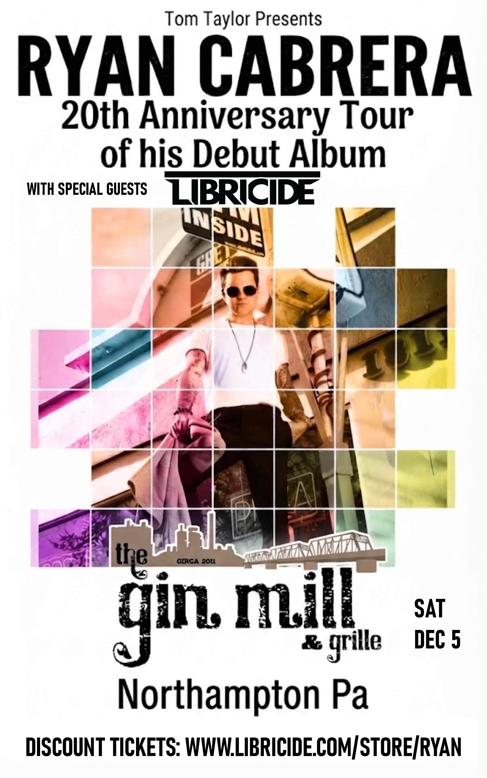LIBRICIDE INVITED BACK TO GIN MILL W/ RYAN CABRERA - HOLIDAY PARTY | SAT DEC 5