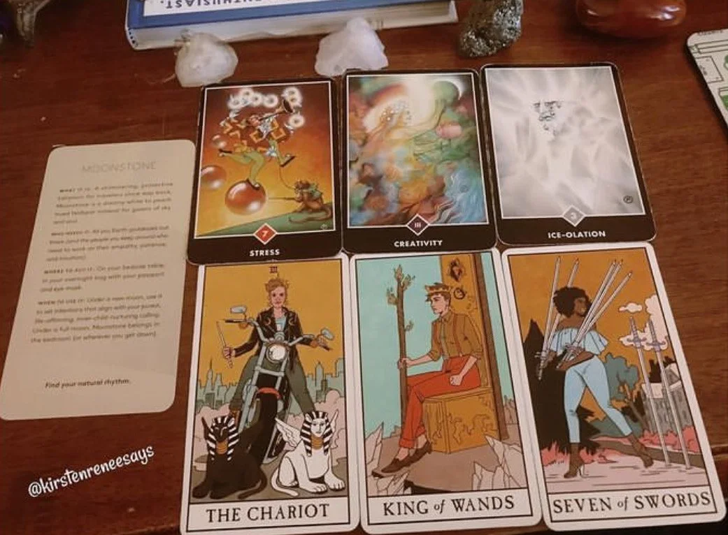 Book a tarot reading with our in-house tarot specialist and psychic Kirsten Renee! 