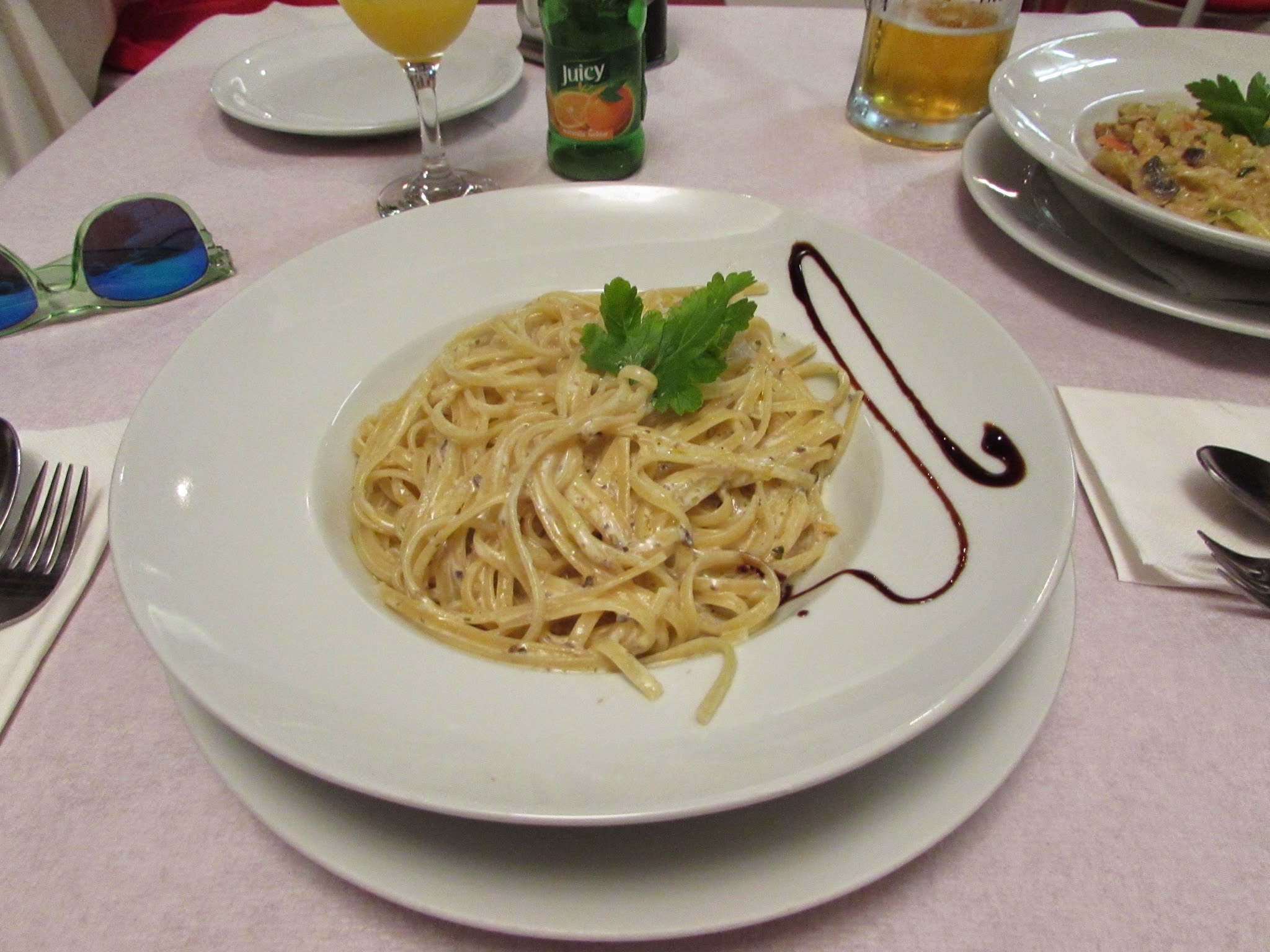 One of the reasons we wanted to go to Istria: Tartufa (truffle) pasta. It was just in a basic cream sauce with truffles... Indescribably tasty.