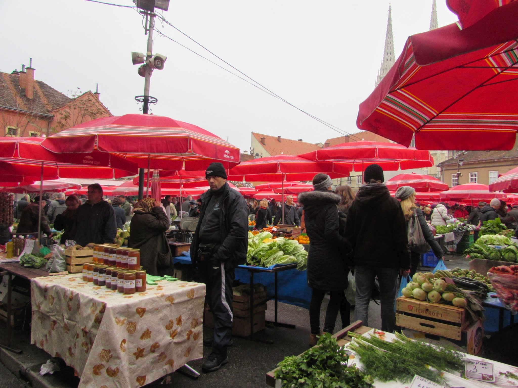 Dolac Market in Zagreb.