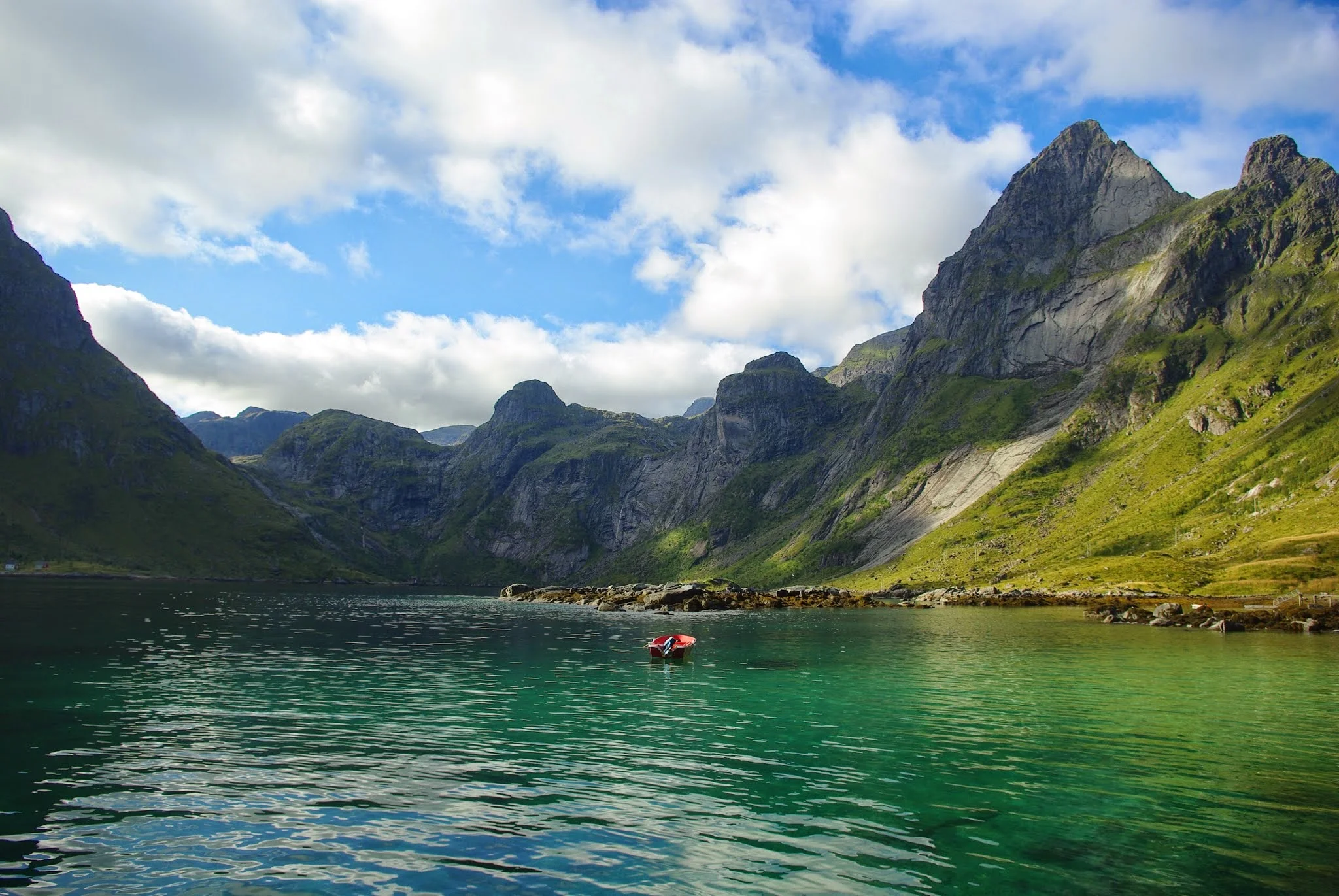 Stunning turquoise Bunesfjord.