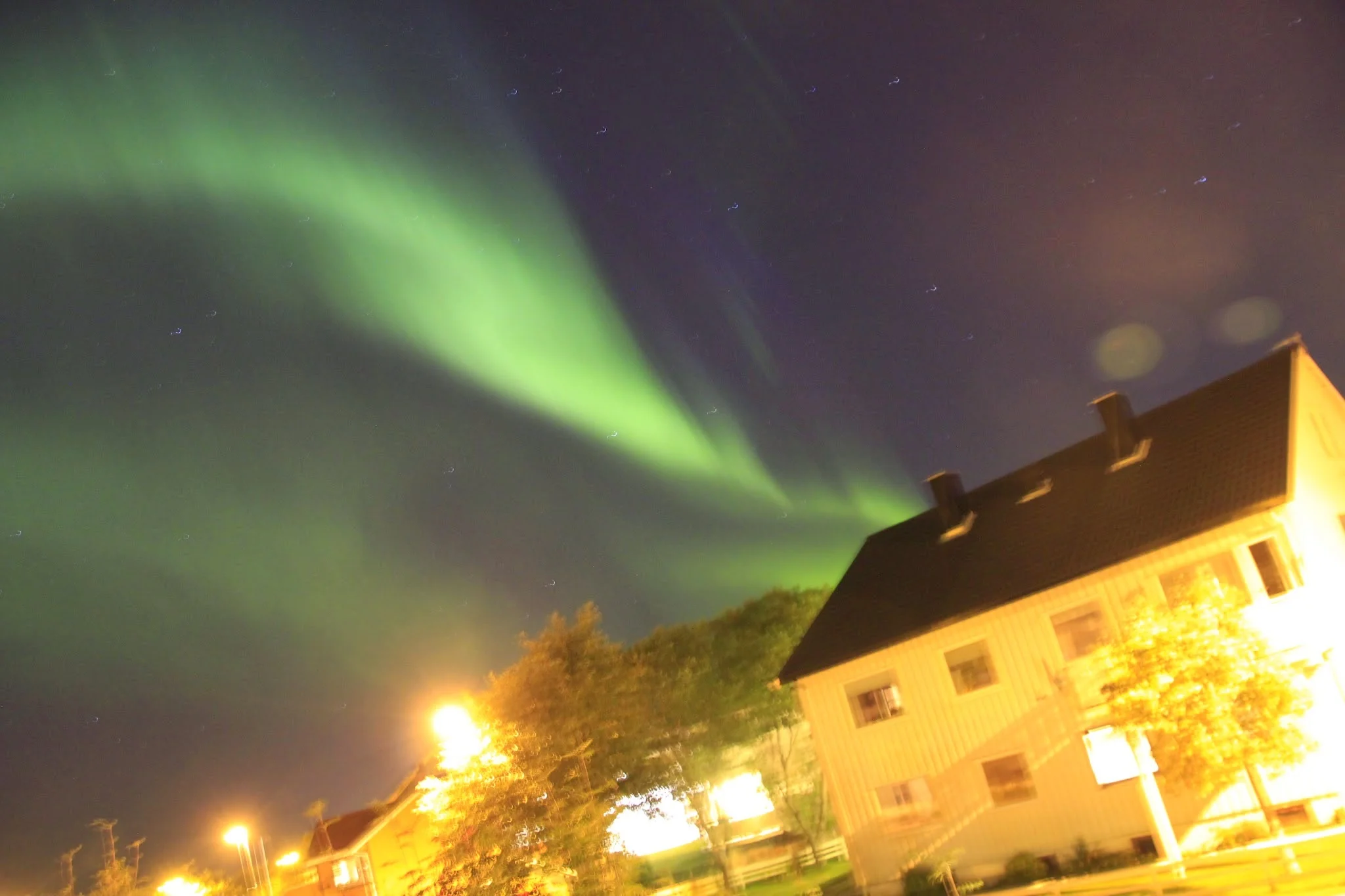 What a perfect way to end our last night in Bodø: another sighting of the aurora borealis. (!!) Seeing it twice made us feel almost greedy but so, so fortunate. This photo was taken by our talented fellow couchsurfer Sujata Chitlangia.
