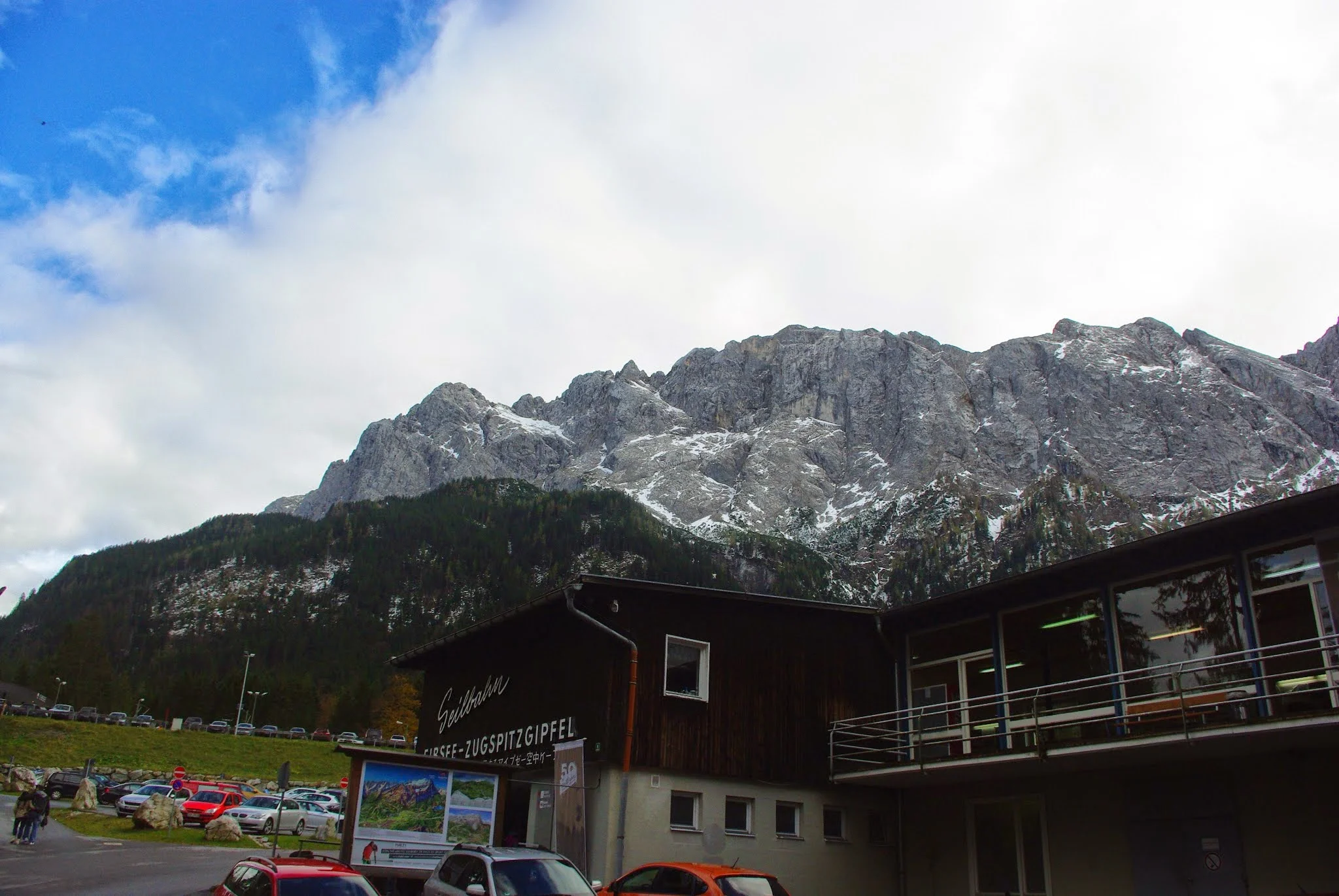 Last mountain shot from the rack rail station near Lake Eibsee.