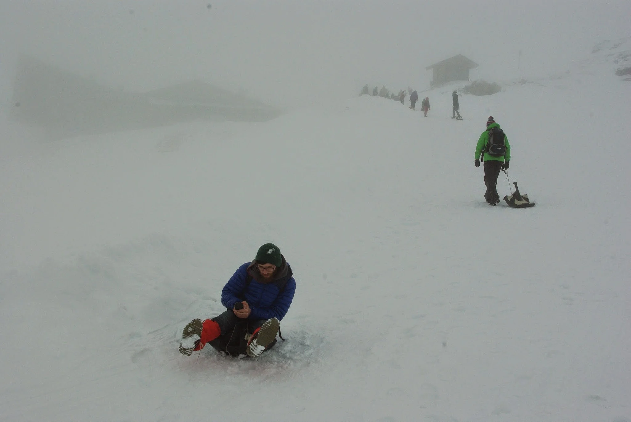 But that was fine with us because the conditions were perfect for using the free sleds!