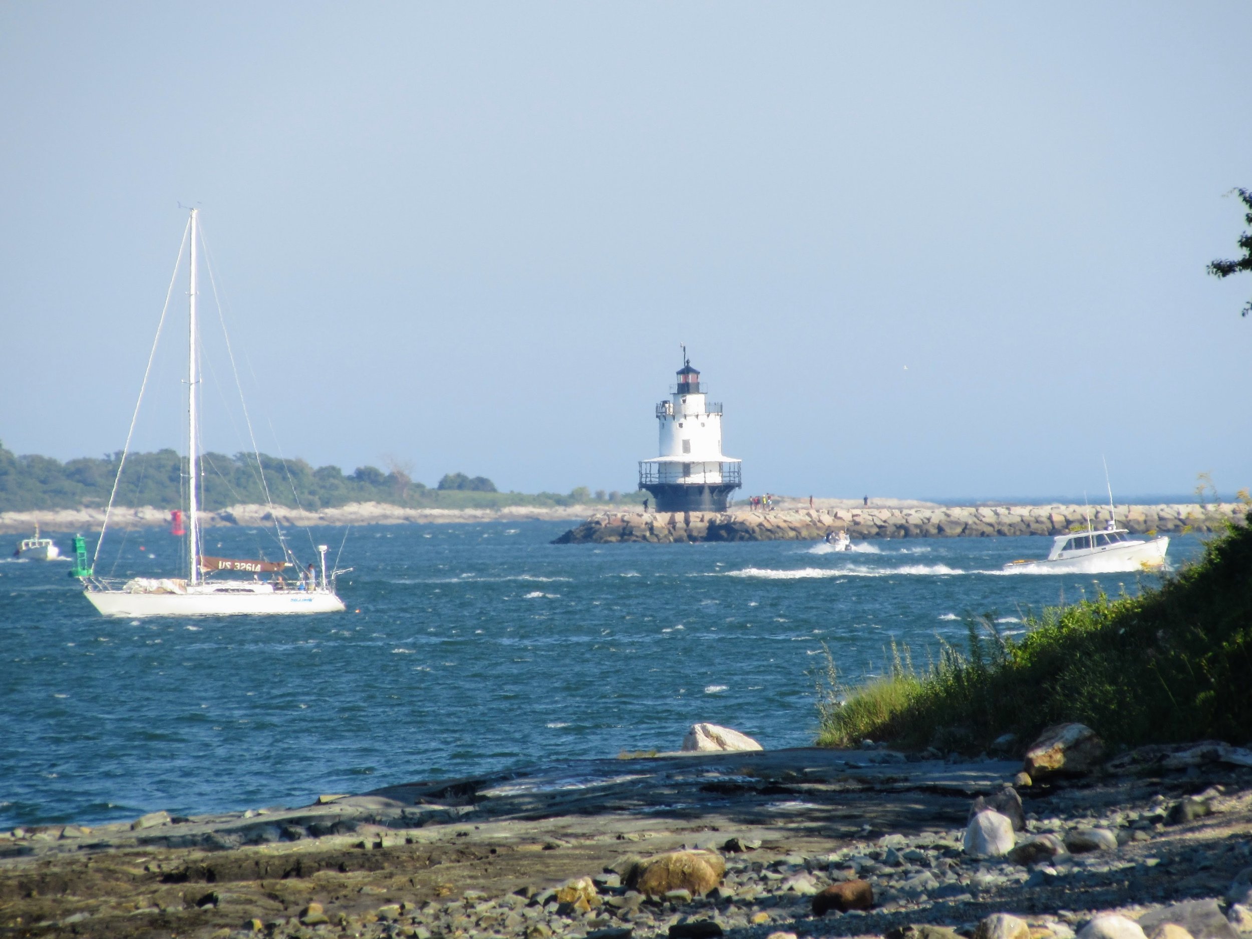 Bug Light, as seen from the Eastern Promenade