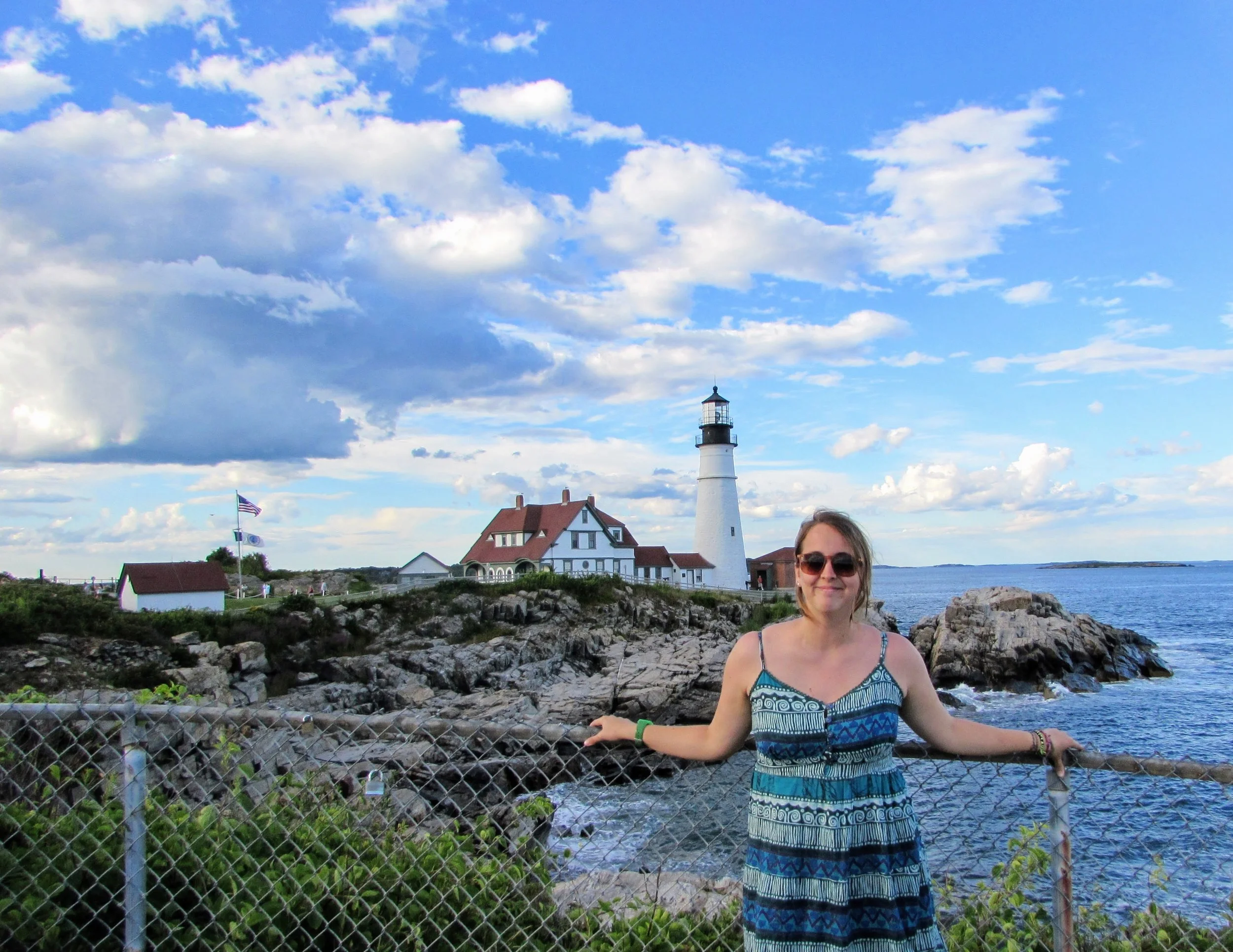 Me being a dork at the Portland Head Light.