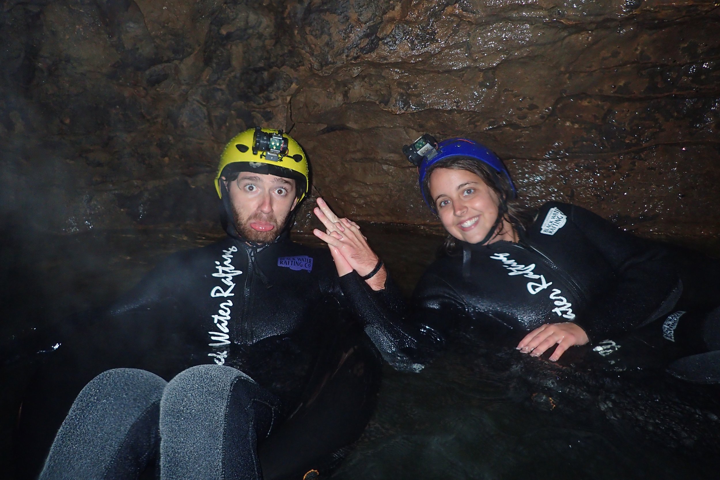Photo taken in the cave by our guides from The Legendary Black Water Rafting Co.