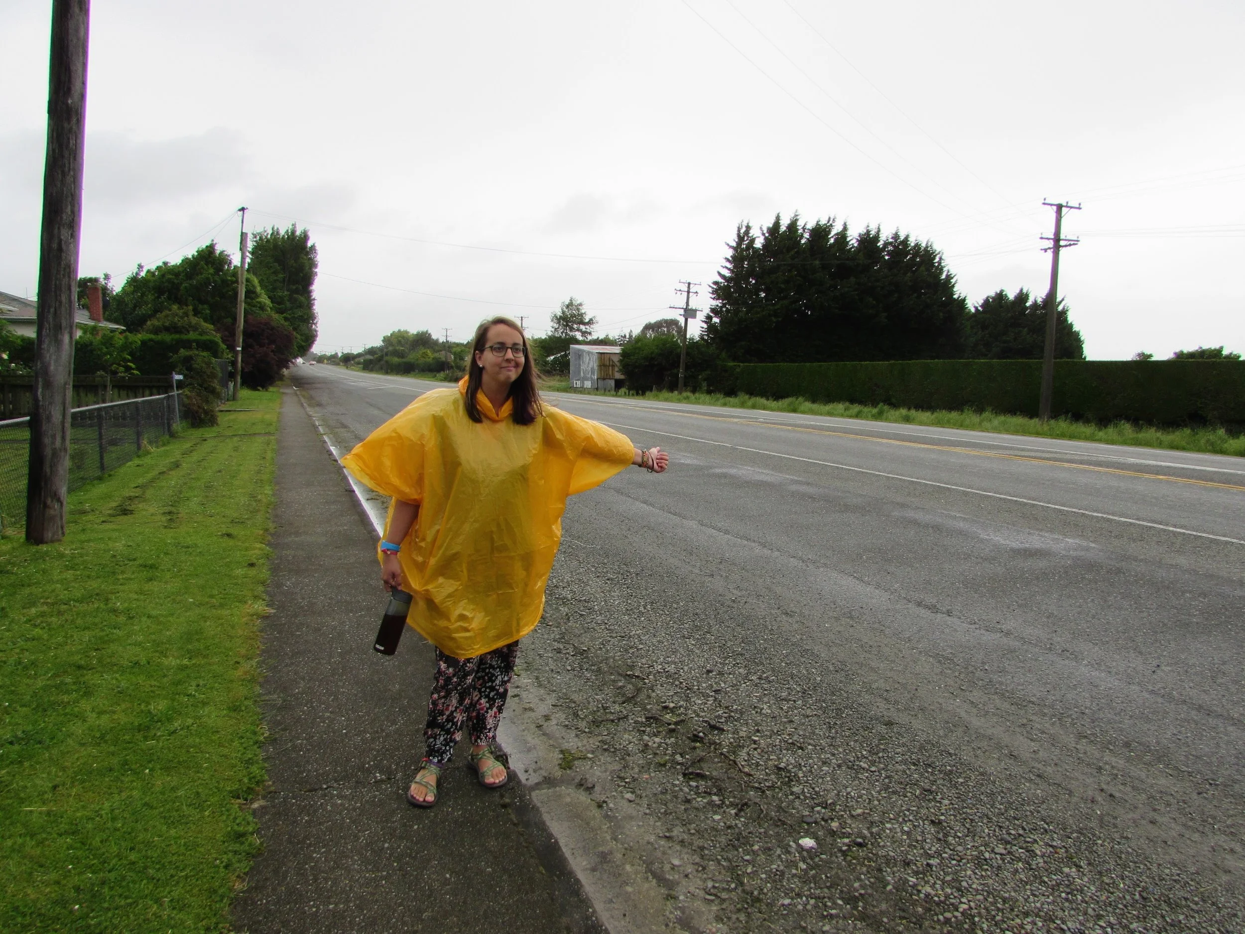 That's my "it's drizzling and I don't want Emmett to take a picture of me" face.