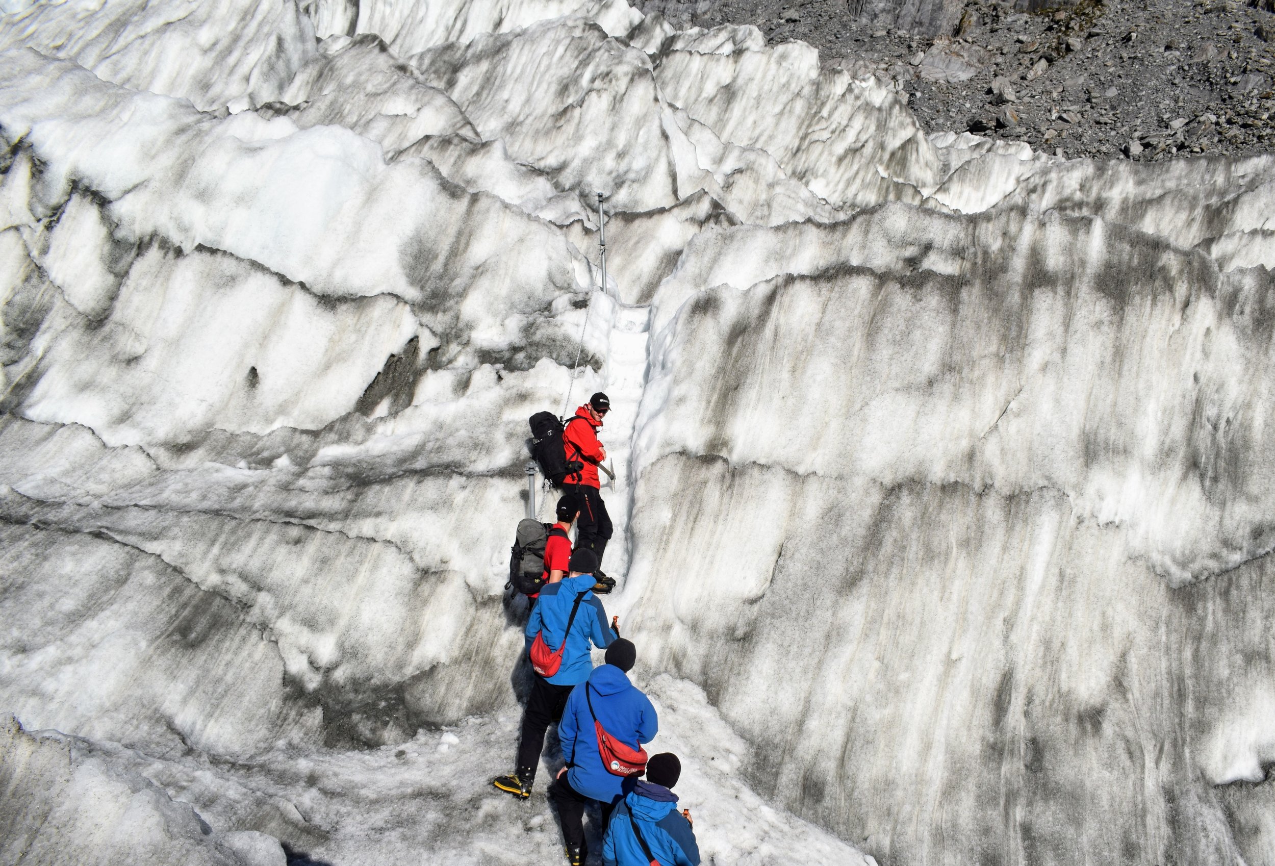 Our group begins our glacial hike.