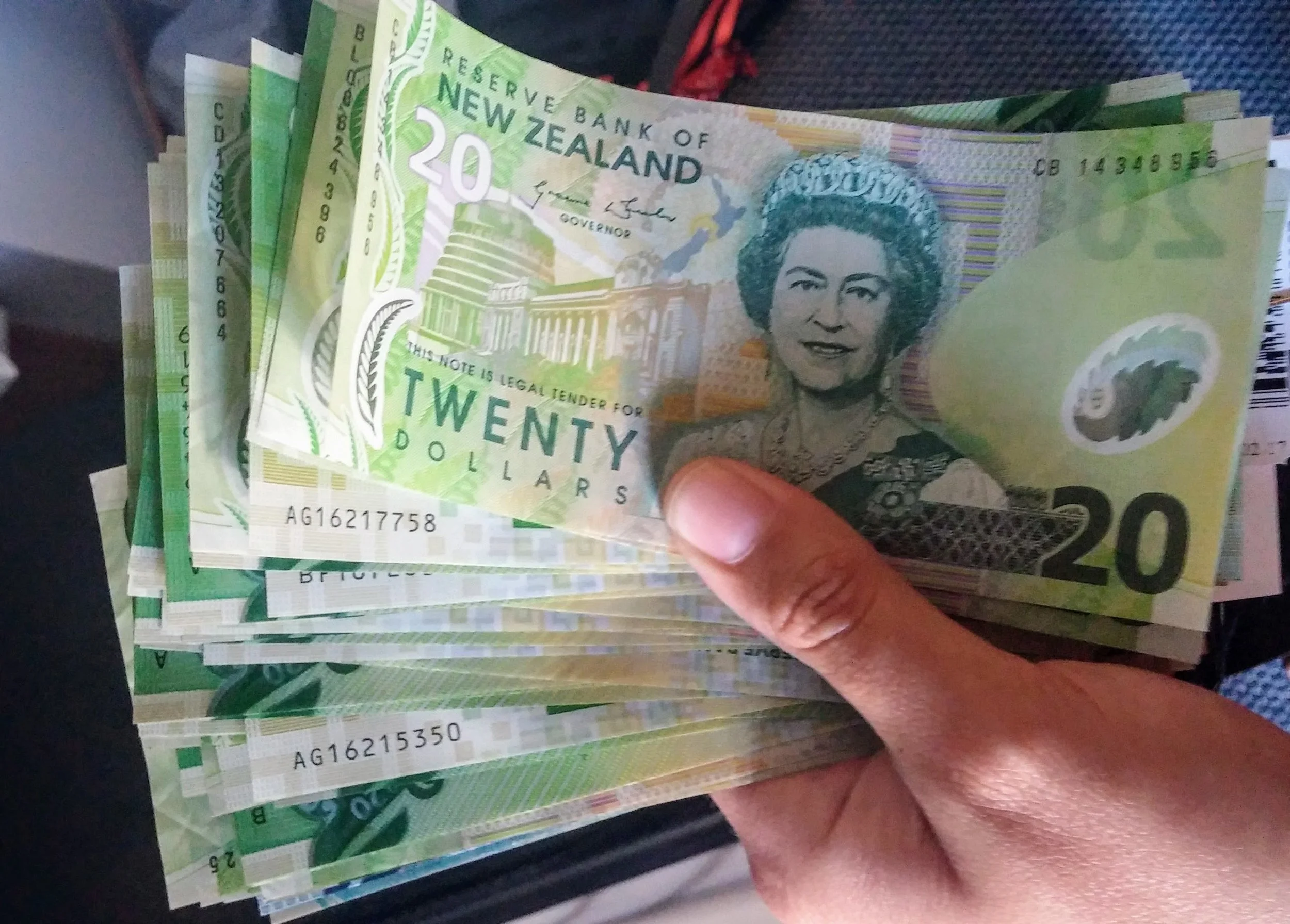 Just before we bought our hatchback, we had a lot of cash in hand.