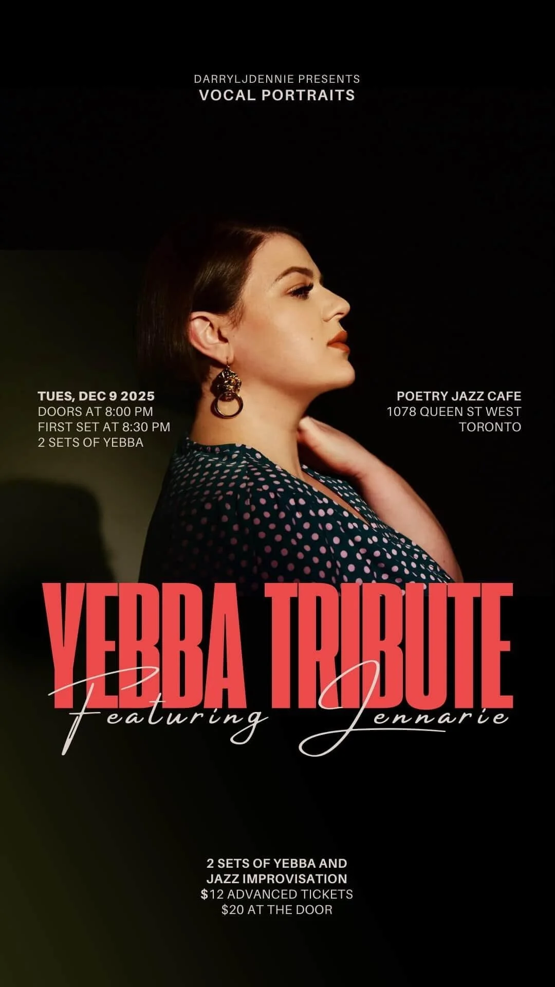 POETRY PRESENTS: THE MUSIC OF YEBBA BY JENNARIE &amp; DARRYL DENNIE