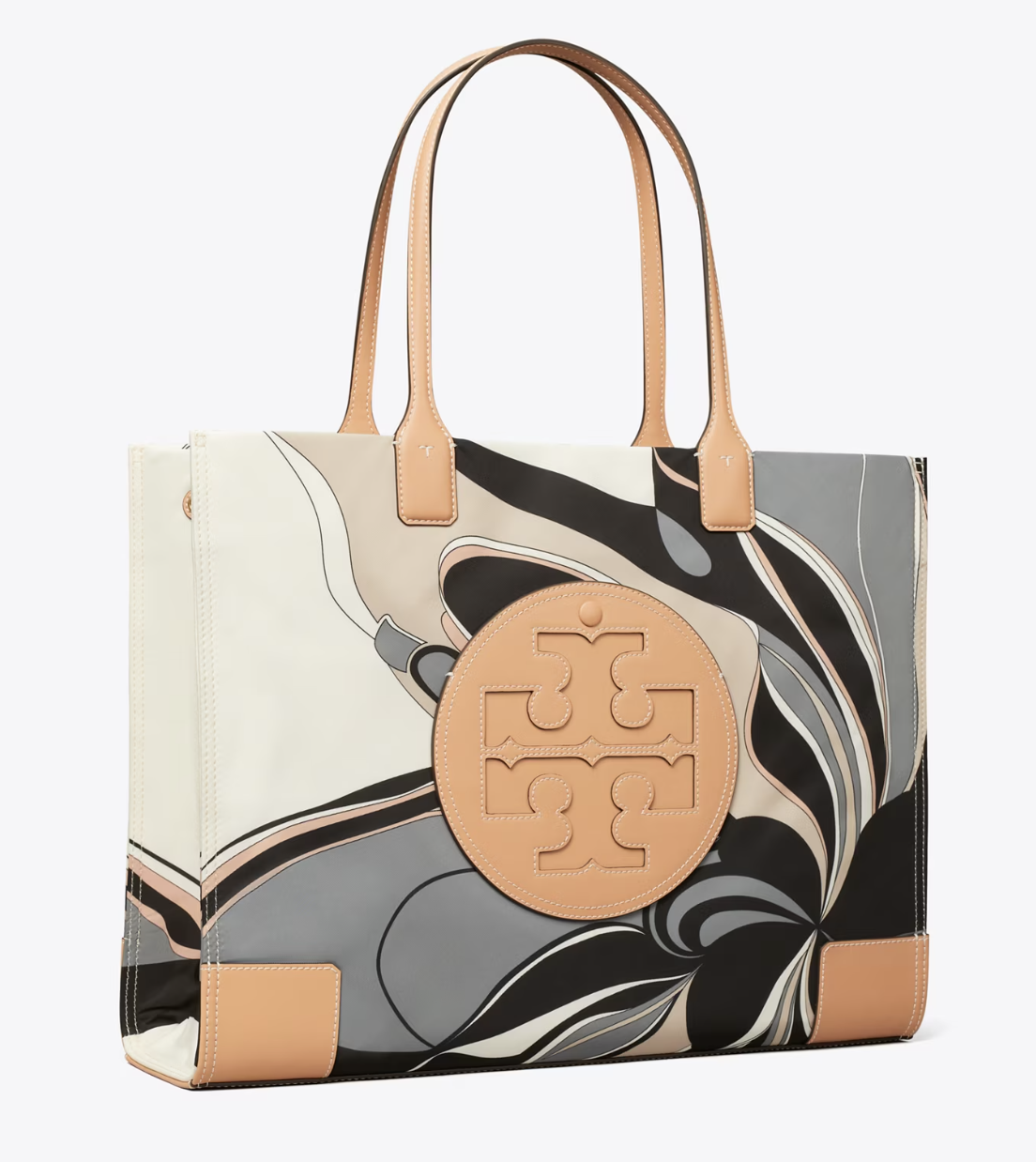 Tory Burch Black &amp; Tan Tulip Swirl Shoulder/Crossbody, $268