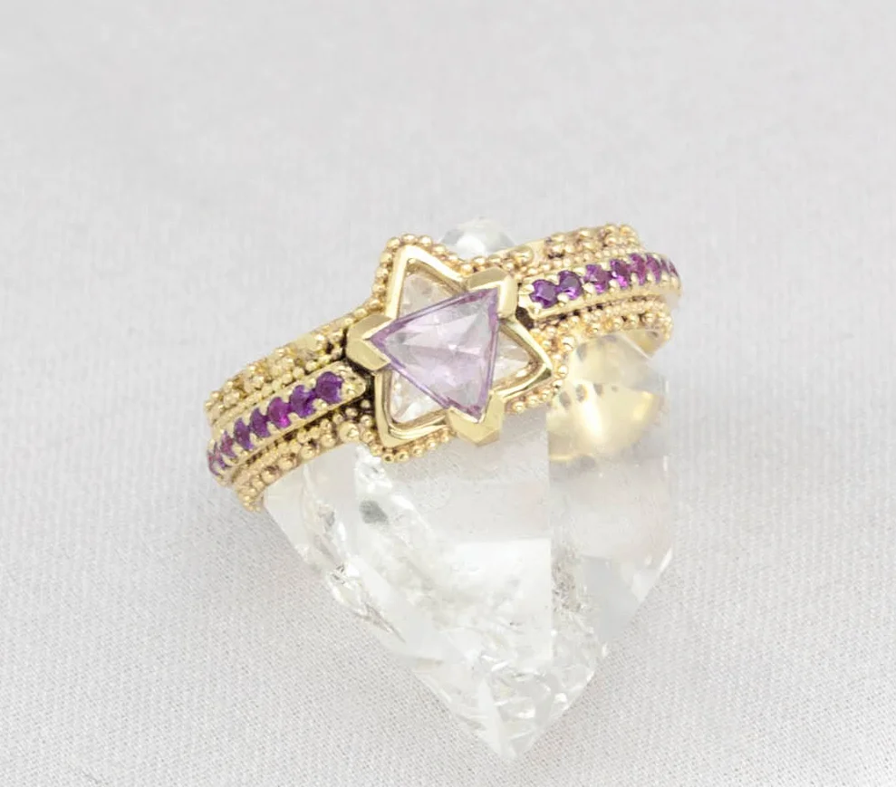 All sapphire ring
