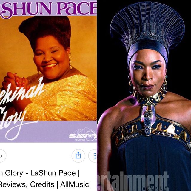 Lashun Pace new about Wakanda before everybody! That&rsquo;s probably why SANGS the was she do! She got vibranium in her throat! 😆 #wakandaforever #wakanda #angelabassett #lashunpace