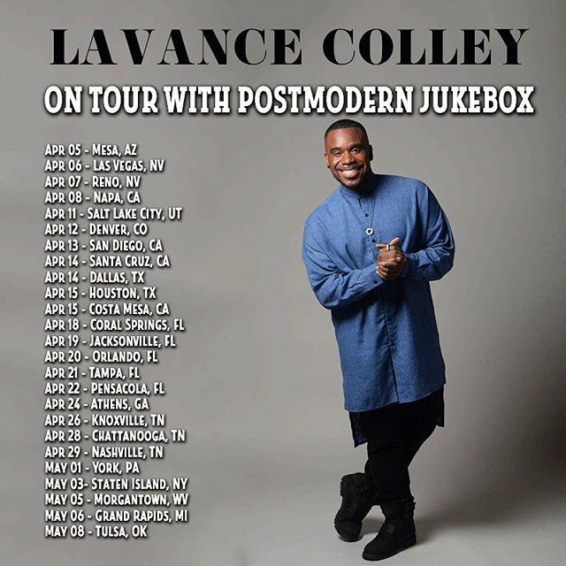 So I am happy to say that goof back out on a USA tour with @pmjofficial. It&rsquo;s gonna be a fun ride and if you are in any of these cities, please come out to the show. Promise you won&rsquo;t regret it! #lavancecolley #pmjtour #singer #tourlife #