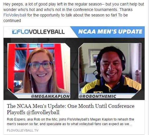 NCAA Men's D1-2 Volleyball Update